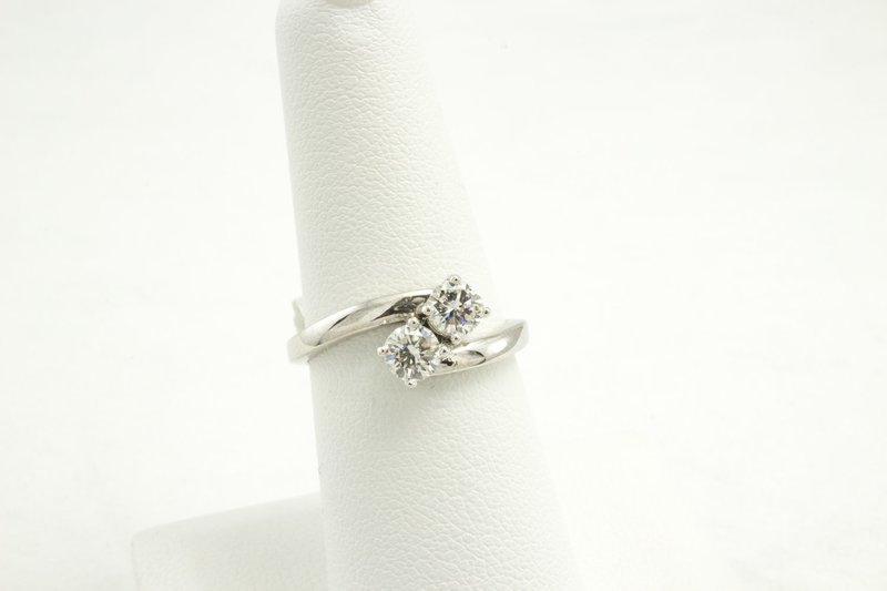 Two Diamond Engagement Ring