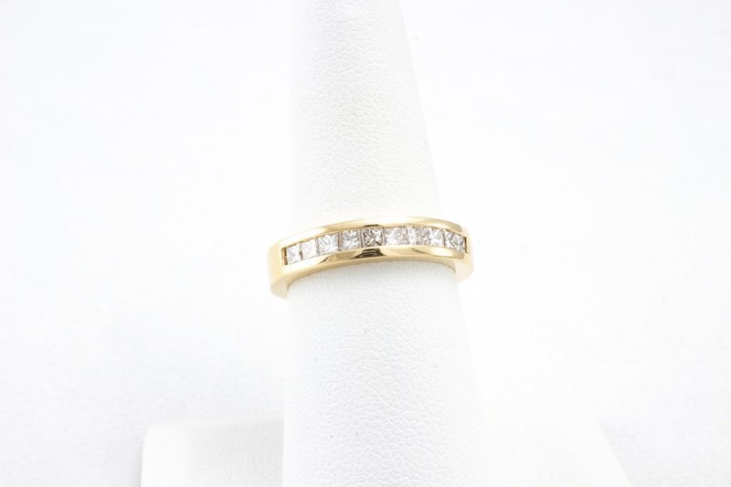 Princess Cut Diamond Wedding Band