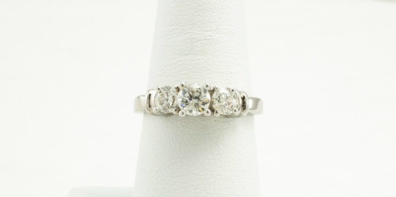 Three Diamond Engagement Ring