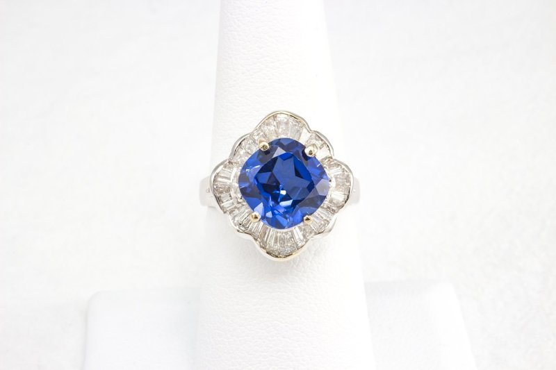 Sapphire and Diamond Ring