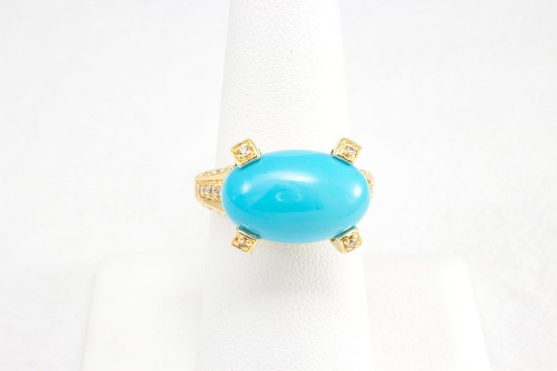 Turquoise and Diamond Ring