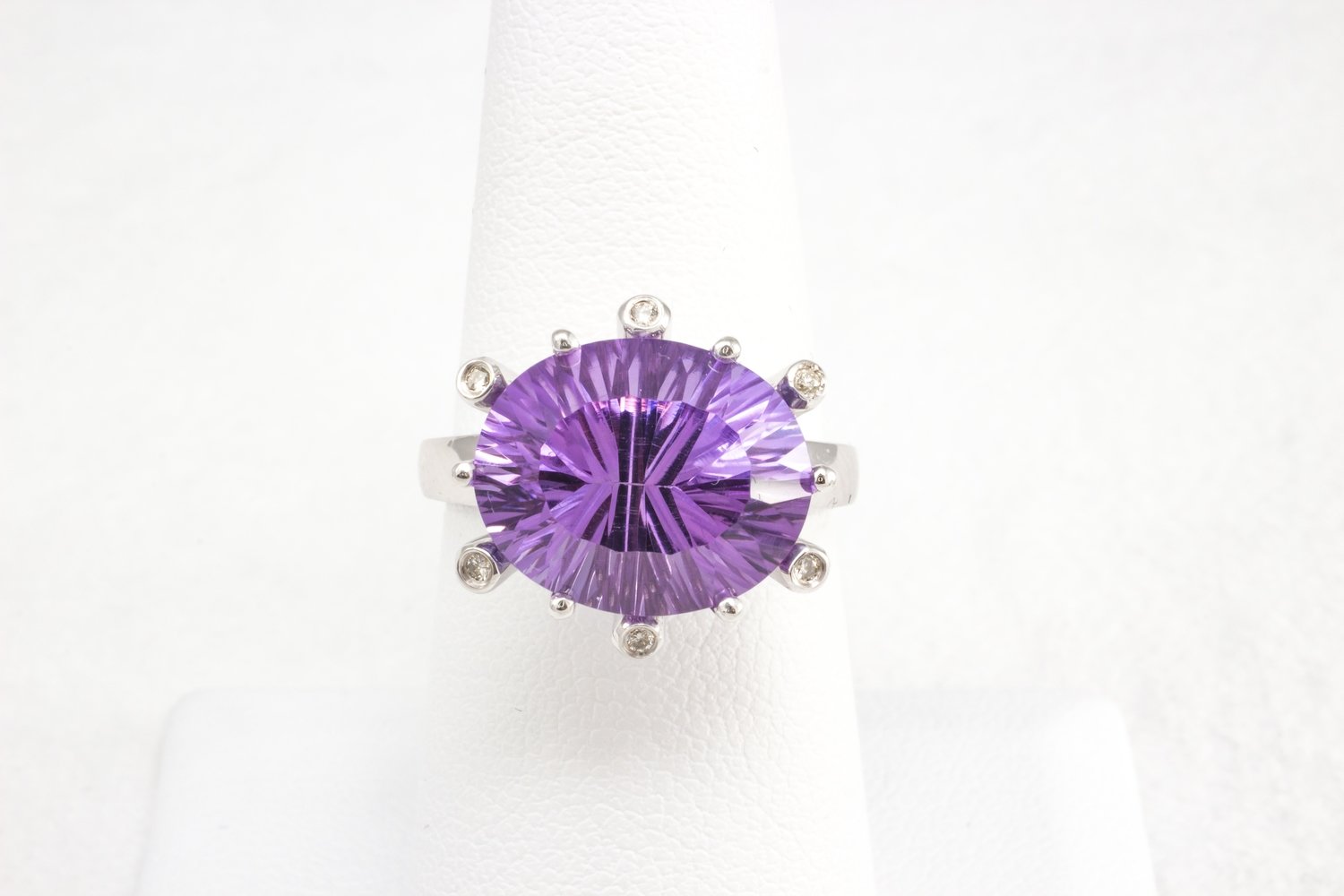 Amethyst and Diamond Ring