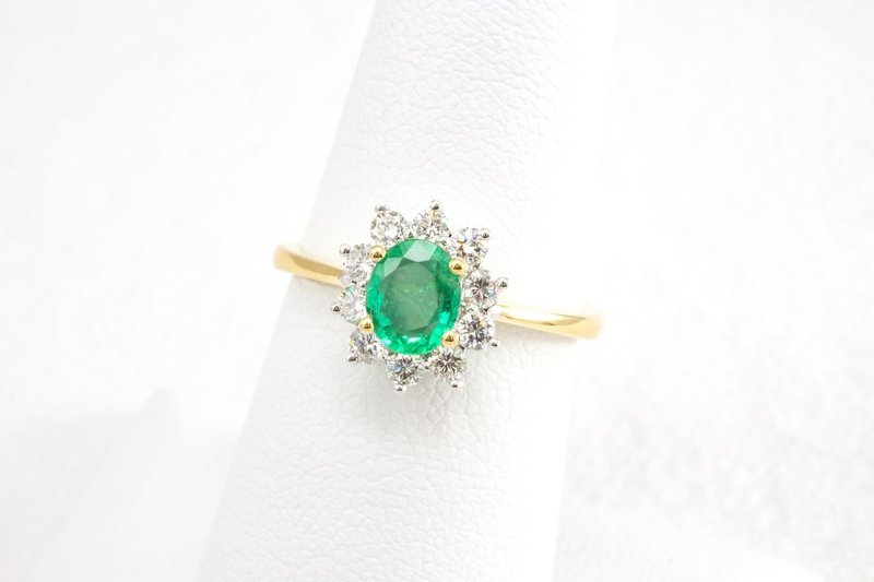 Emerald and Diamond Ring