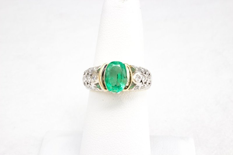 Emerald and Diamond Ring