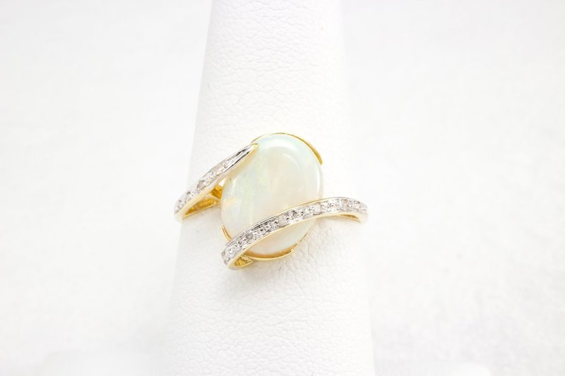 Opal and Diamond Ring