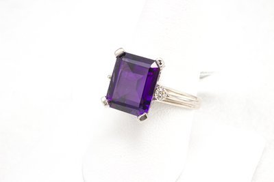 Amethyst and Diamond Ring