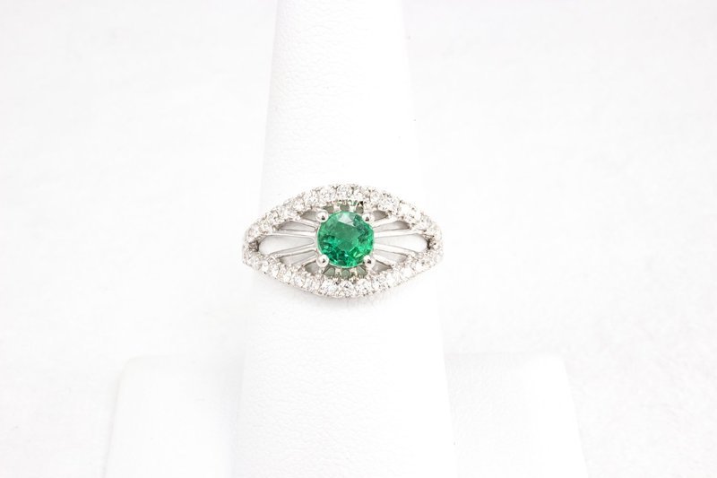 Emerald and Diamond Ring