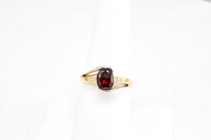 Garnet and Diamond Ring