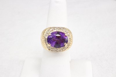 Amethyst and Diamond Ring