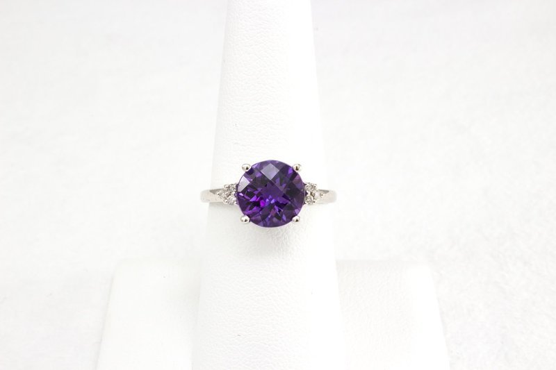 Amethyst and Diamond Ring