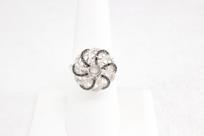 Black and White Diamond Ring