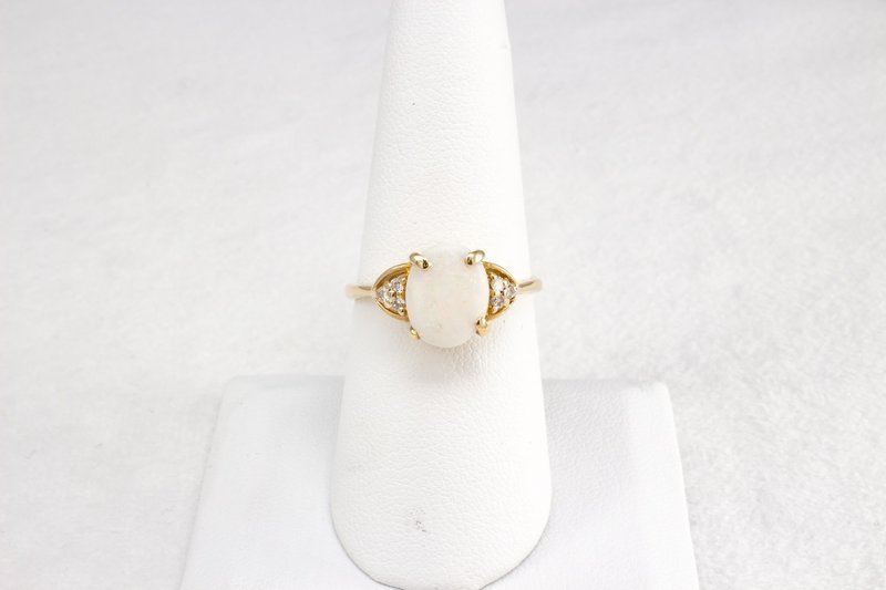Opal and Diamond Ring