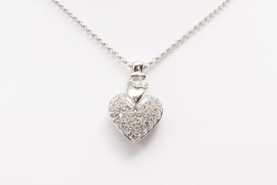 Diamond Heart Pendant with 16