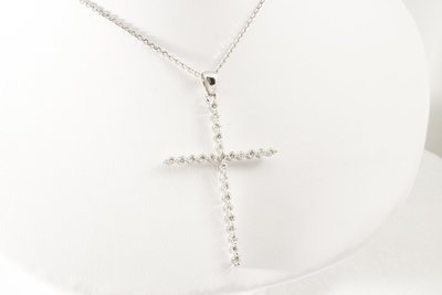 Diamond Cross Pendant with 20" Chain