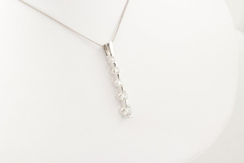 5 Stone Diamond Pendant
