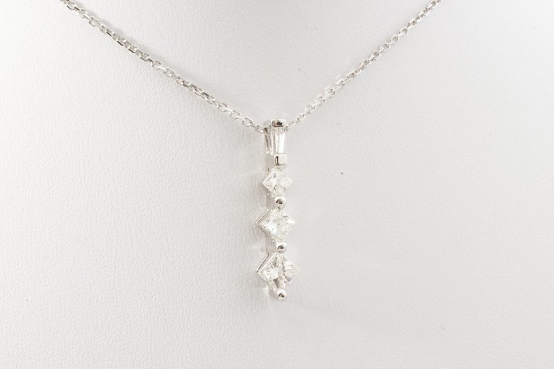 3 Stone Diamond Pendant