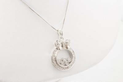Diamond Floating Pendant with Chain