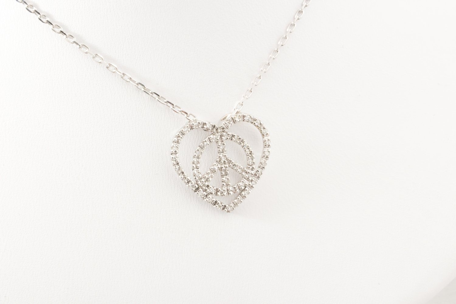 Heart/Peace Diamond Pendant