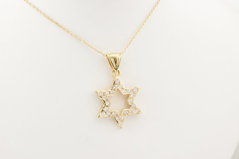 Star of David Diamond Pendant