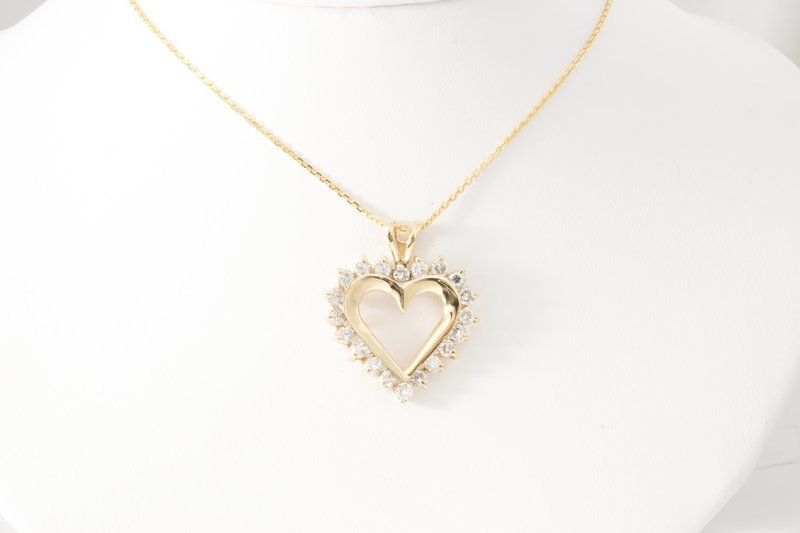 Diamond Heart Pendant with Chain