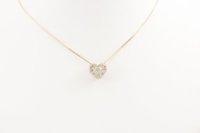 Diamond Heart Pendant with Chain