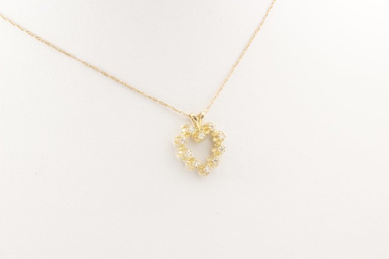 Diamond Heart Pendant with Chain