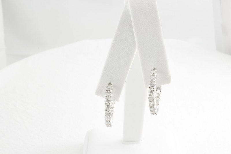 Diamond Hoop Earrings