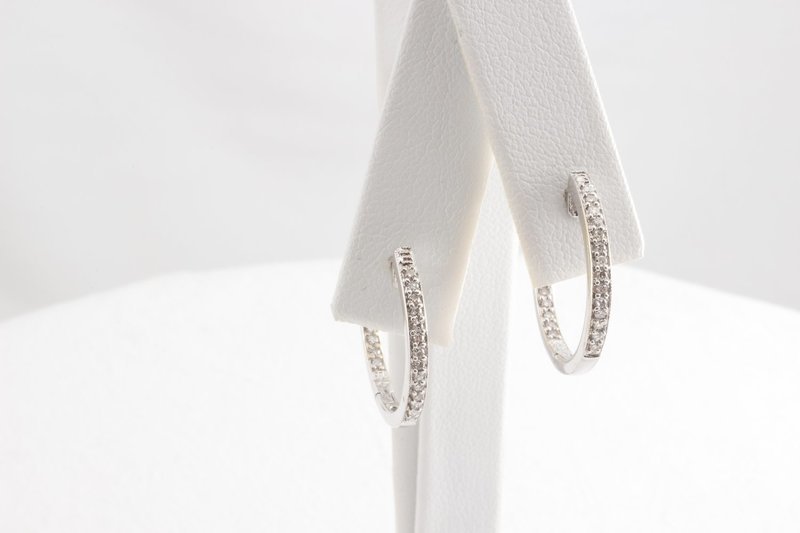 In/Out Diamond Hoop Earrings