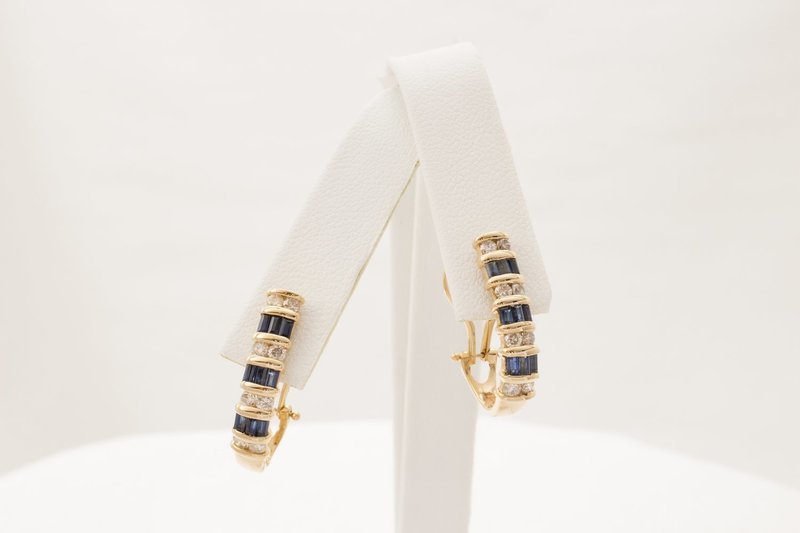 Sapphire & Diamond Earrings