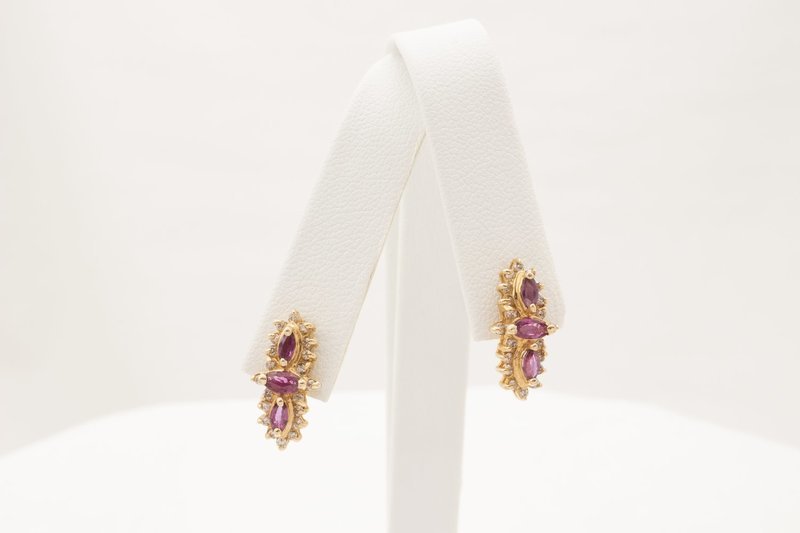 Ruby & Diamonds Earrings