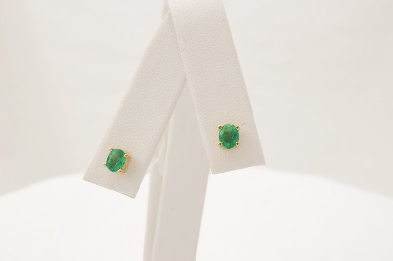 Emerald Stud Earrings