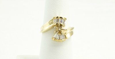 14 Karat Yellow Gold Diamond Ring Enhancer.
