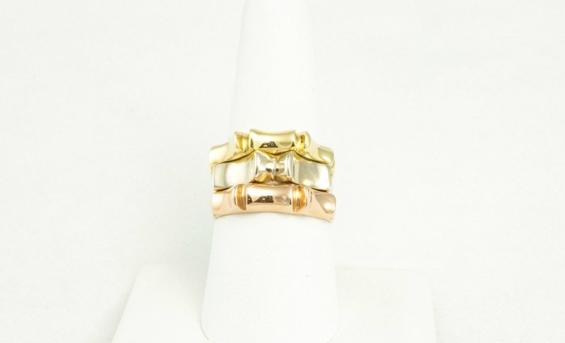 18 Karat Tri-Color Gold Ring.