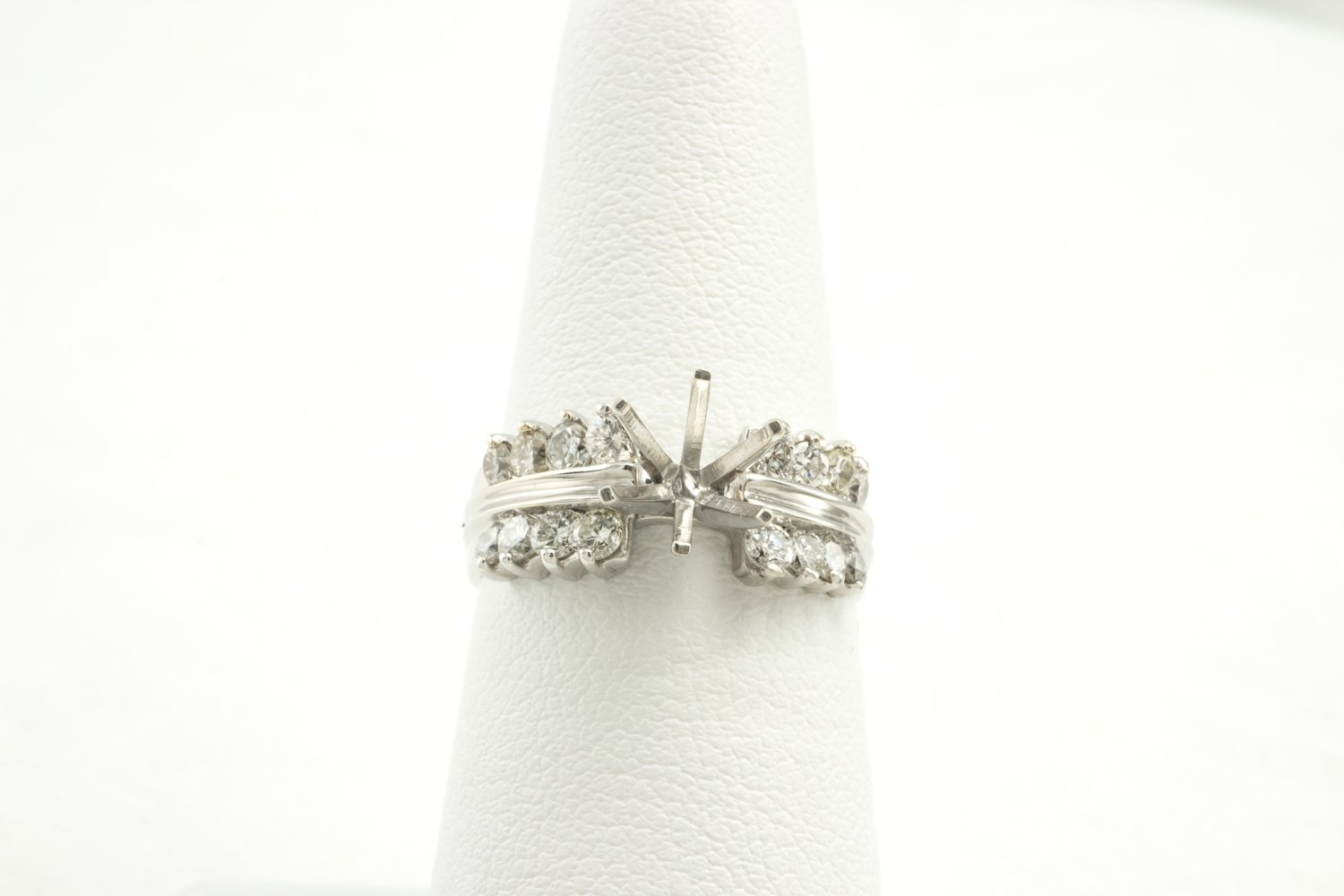 14 Karat White Gold Engagement  Mounting .