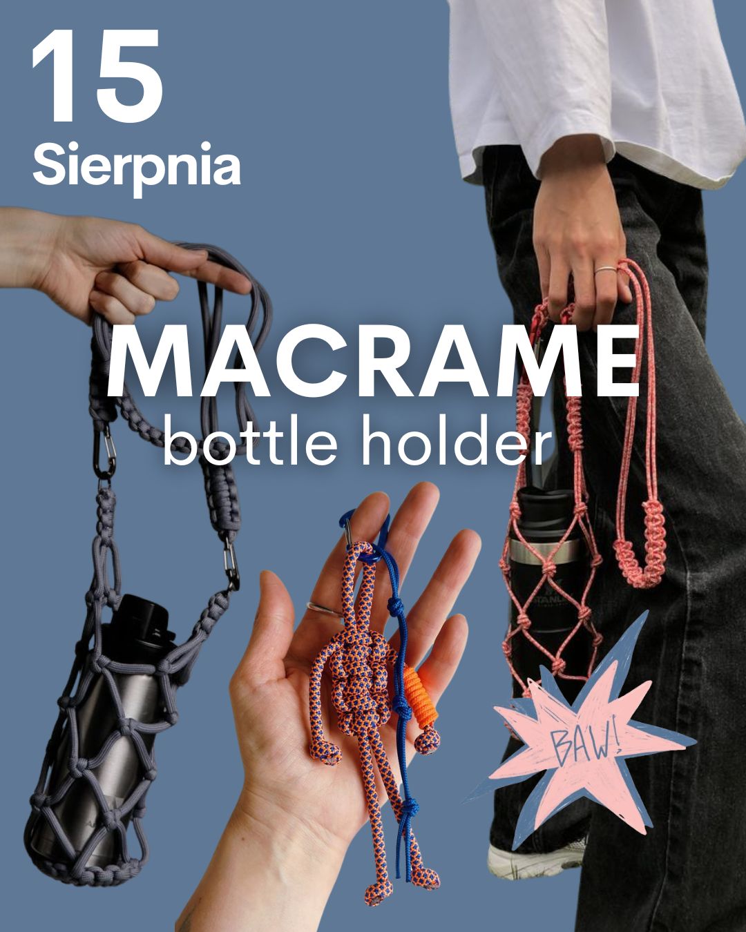 15 Sierpnia Makramowy Bottle Holder