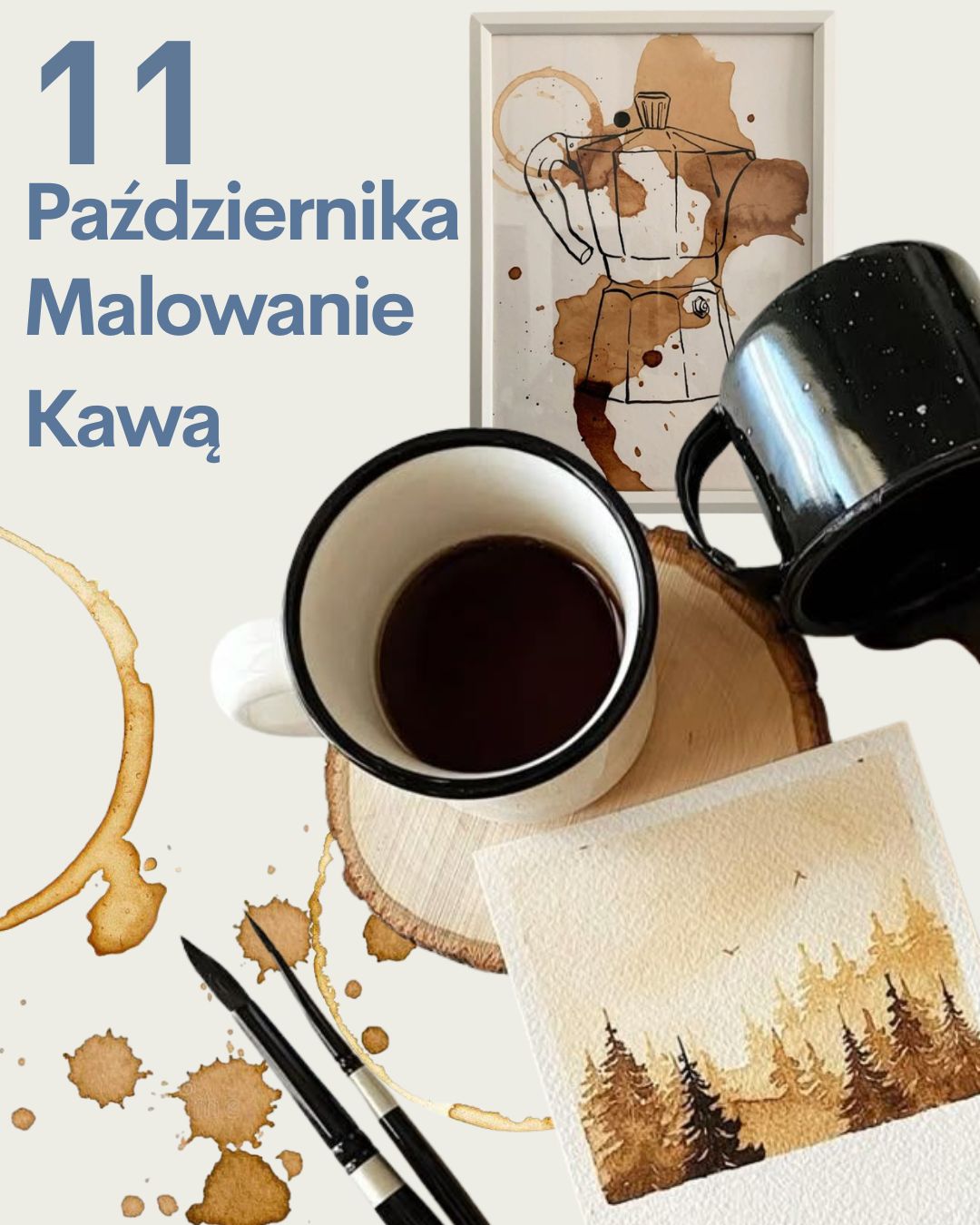 11 Października Malowanie Kawą