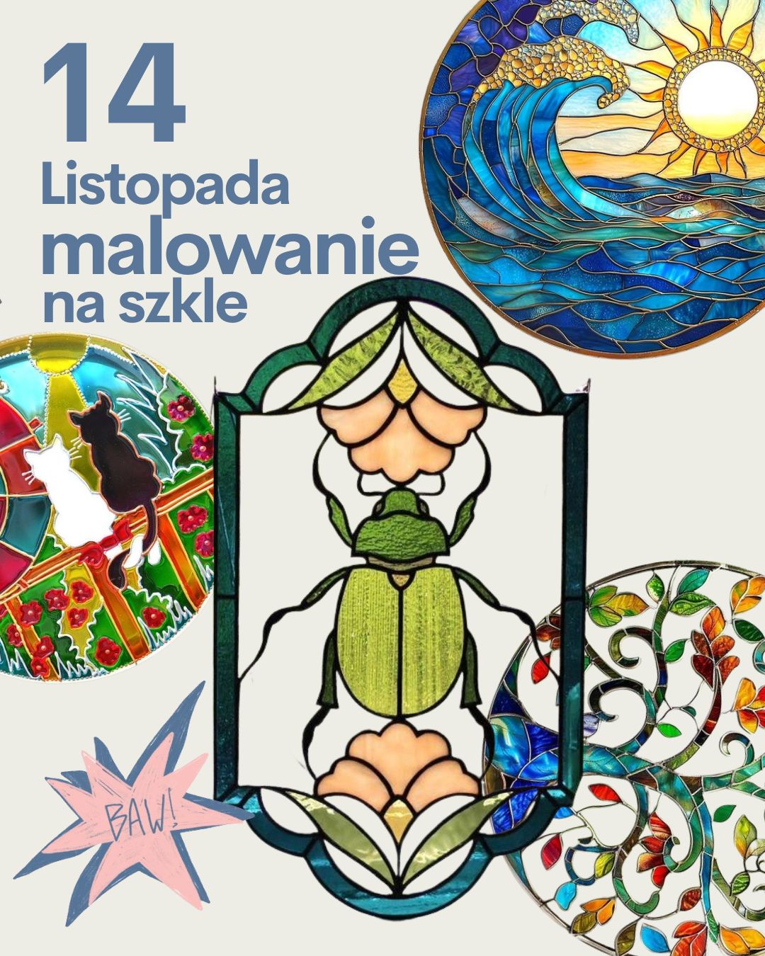 14 Listopada Malowanie na Szkle