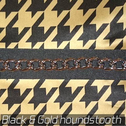 Black &amp; Gold houndstooth