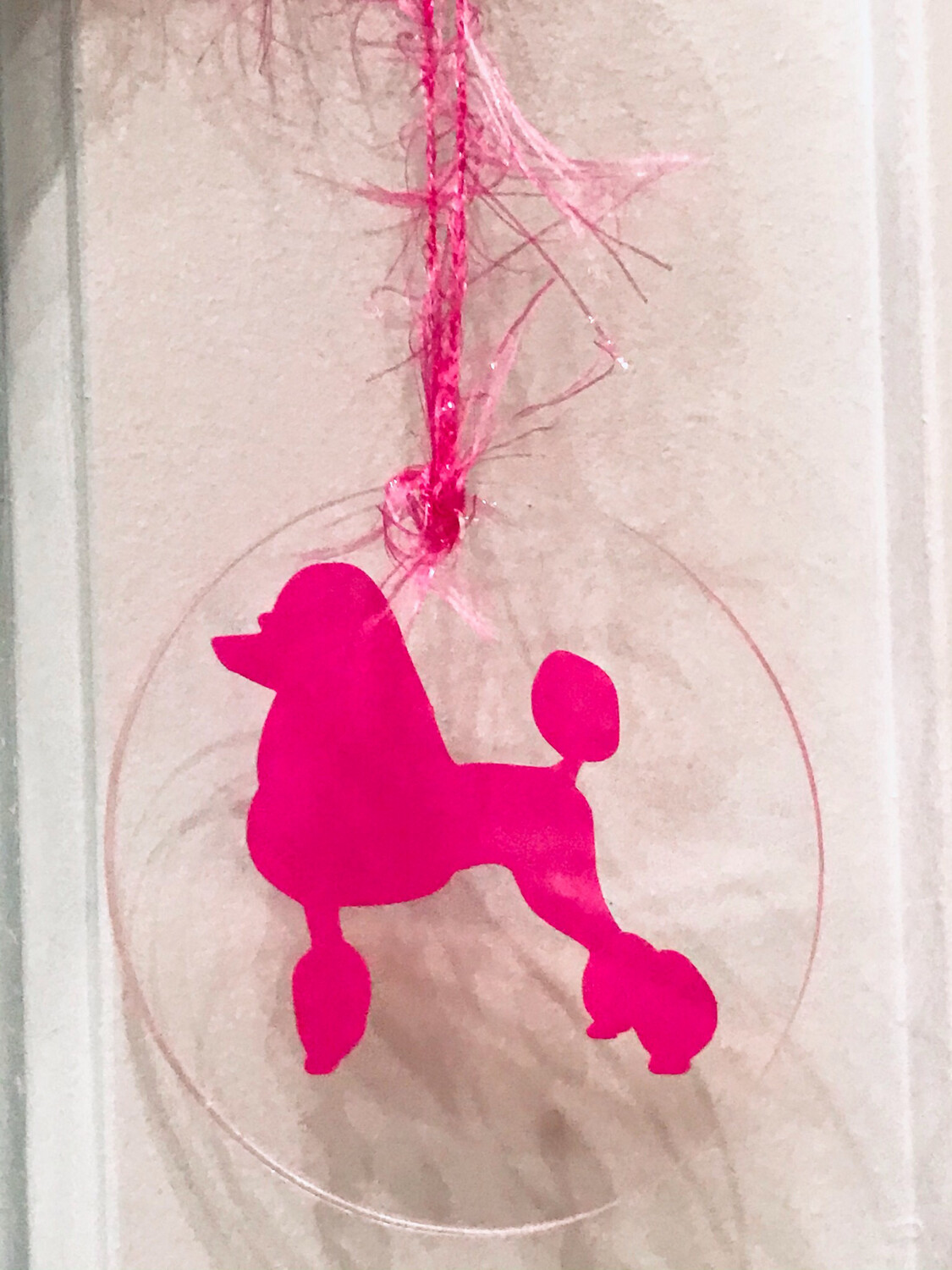 Christmas Show Poodle ornament