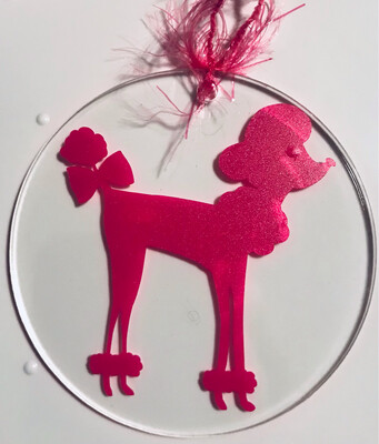 Christmas Cartoon Poodle ornament