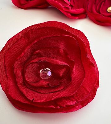 Red Flower with dew drop