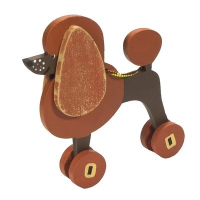 Christmas Poodle ornament  Brown