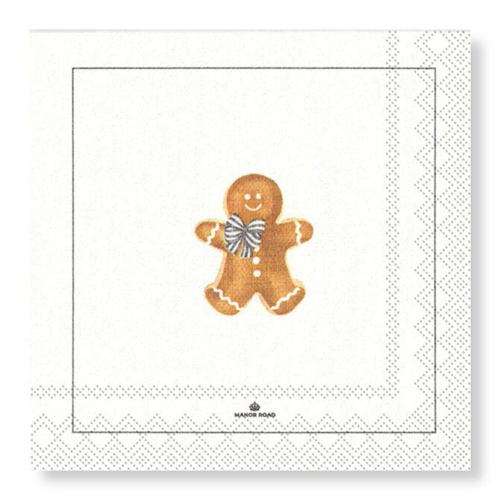 Gingerbread Man Napkins – Cocktail