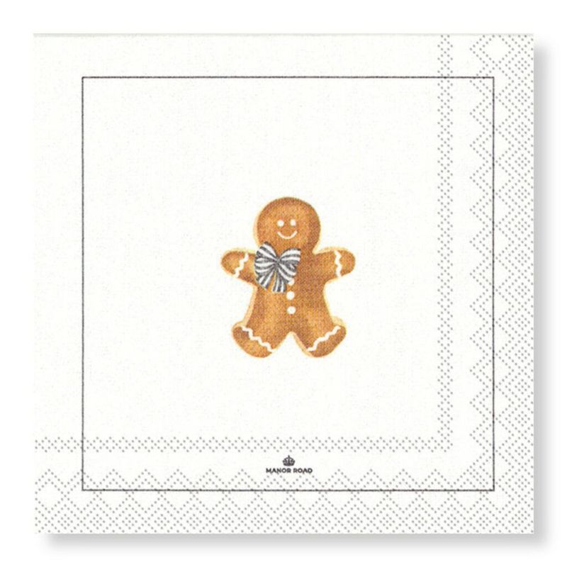 Gingerbread Man Napkins – Cocktail