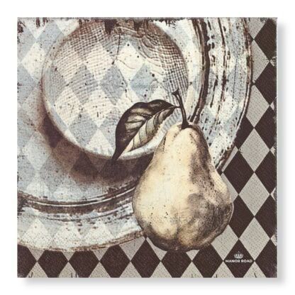 Pear & Plate Napkins – Cocktail
