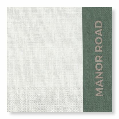 Linen Colourblock Green Napkins – Luncheon