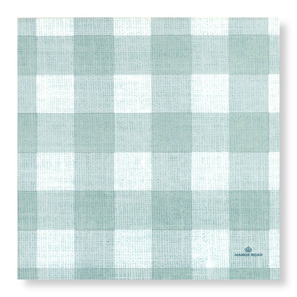 Linen (Gingham Duck Egg) Napkins – Dinner