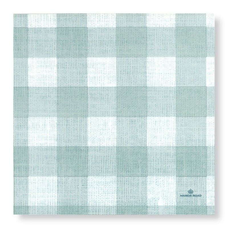 Linen (Gingham Duck Egg) Napkins – Dinner
