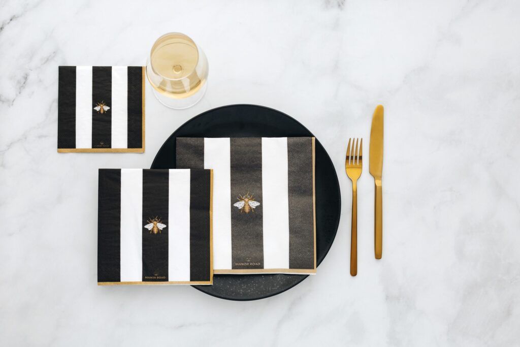 The Striped Bee Napkins – Cocktail