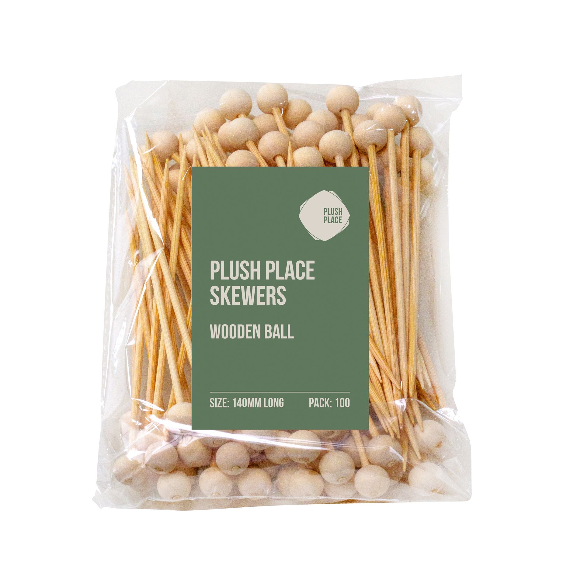 Plush Place Skewers - Wooden Ball